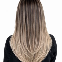 Balayage ombré ashy blonde