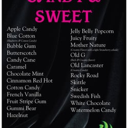 King's Vapor - Candy & Sweets House Liquid Menu