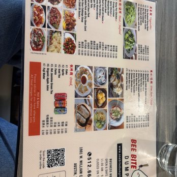 Bee Dumpling - Menu - Chinese Near Me - Austin, Texas