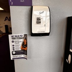 Anytime Fitness - empty hand sanitizer