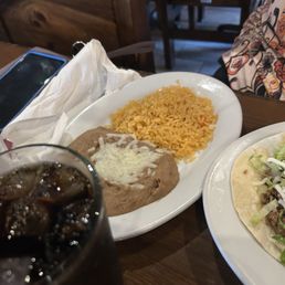Side of rice and refried beans Side of rice and refried beans