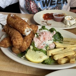 Large fish & chip platter that we shared.