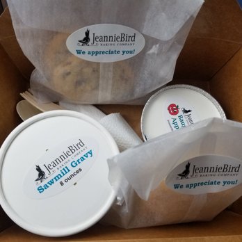 JeannieBird Baking Company - Biscuit & sawmill sausage gravy box - Coffee & Tea Near Me - Westminster, Maryland JeannieBird Baking Company - Biscuit & sawmill sausage gravy box - Coffee & Tea Near Me - Westminster, Maryland