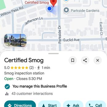 Certified Smog - Smog Check Stations Near Me - Concord, California