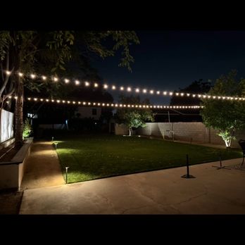 Santiago’s Landscape Services - Back yard sod installed after. Along with lighting - Tree Services Near Me Santiago’s Landscape Services - Back yard sod installed after. Along with lighting - Tree Services Near Me