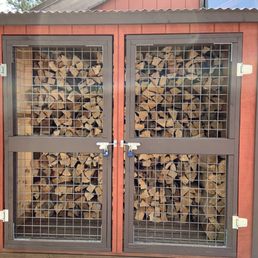 Firewood sold near office entrance 6.17.21