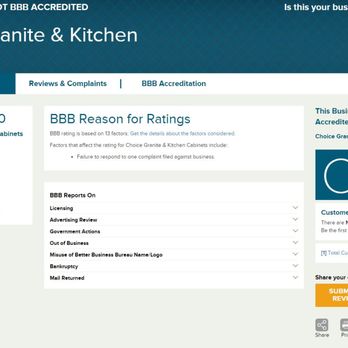 Choice Granite & Kitchen Cabinets - If you haven't heard of the Better Business Bureau, you should check this as well. They are not accredited, and their work reflects too. - General Contractors Near Me - Pasadena, California Choice Granite & Kitchen Cabinets - If you haven't heard of the Better Business Bureau, you should check this as well. They are not accredited, and their work reflects too. - General Contractors Near Me - Pasadena, California