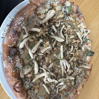 Pig Ate My Pizza - Mushroom and pickled mushroom thin crust pizza - Brewpubs Near Me - Robbinsdale, Minnesota