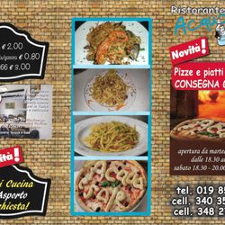Pizzeria Acqua e Sale - Menù consegne a domicilio
