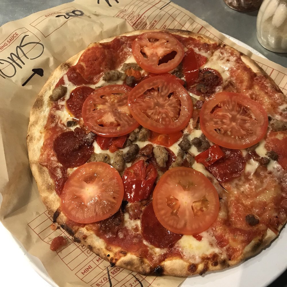 MOD Pizza - Mad dog add bacon, spicy pepper and fresh tomato on the side - Pizza Near Me - Vancouver, Washington MOD Pizza - Mad dog add bacon, spicy pepper and fresh tomato on the side - Pizza Near Me - Vancouver, Washington
