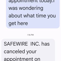 The actual cancelation.. i don't know how this business is still going.