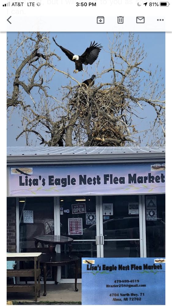 LISA’S EAGLE NEST FLEA MARKET Updated October 2024 4704 N Hwy 71