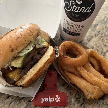 The Stand - American Classics Redefined - ABC Burger with Onion Rings - New American Near Me - Valencia, California The Stand - American Classics Redefined - ABC Burger with Onion Rings - New American Near Me - Valencia, California