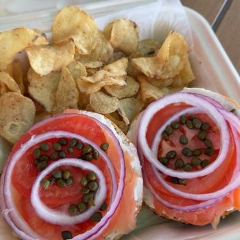 Kalia Cafe - Lox Bagel $18.42 with tax. - Coffee & Tea Near Me - Kihei, Hawaii