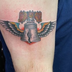 Kadillac Tattoo Hatboro - Fresh tattoo on my right arm shortly after appointment ended.