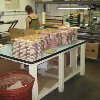 Mobile Print - Shrink wrapping some die-cut products. - Printing Services Near Me - Mount Prospect, Illinois