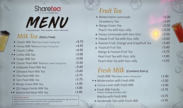 Menu photo 6 ShareTea Seattle, WA