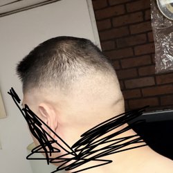 South Weymouth Barber Shop - Mid fade turned high fade.