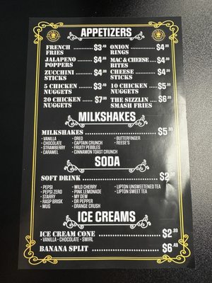 Menu photo 7 Sizzlin Smash Madera, CA