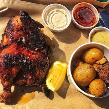 Lou's - Half chicken and side potatoes - New American Near Me - Austin, Texas