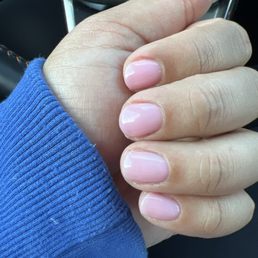 Gel nails -- special pink combo Anastasia and I came up with, insane cuticle work (dry/flaking skin is just me lol). Gel nails -- special pink combo Anastasia and I came up with, insane cuticle work (dry/flaking skin is just me lol).