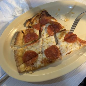 Memphis Pizza Cafe - Slice of pepperoni (asked for it cut for the kids) - Pizza Near Me - Germantown, Tennessee Memphis Pizza Cafe - Slice of pepperoni (asked for it cut for the kids) - Pizza Near Me - Germantown, Tennessee