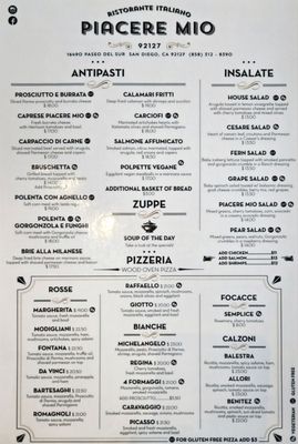 Menu photo 7 Piacere Mio Del Sur San Diego, CA Menu photo 7 Piacere Mio Del Sur San Diego, CA