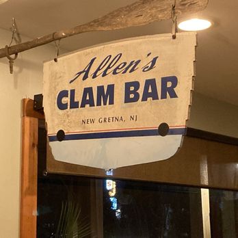 Allen's Clam Bar - Indoor sign - Seafood Near Me - New Gretna, New Jersey