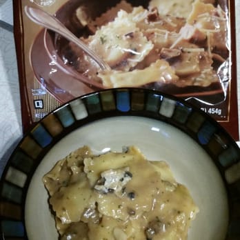 Trader Joe's - Trader Giotto's Mushroom Ravioli with Mushroom Truffle Sauce.  Thumbs down! - Grocery Near Me - Brookfield, Wisconsin