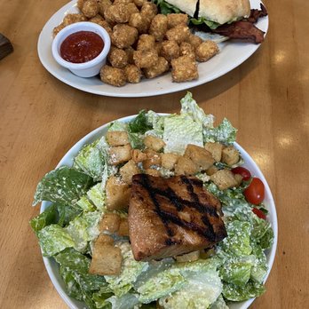 The Standard Pour - Standard BLT w/ Tater Tots and Cesar salad with grilled Teriyaki Salmon - Salad Near Me - Sonora, California The Standard Pour - Standard BLT w/ Tater Tots and Cesar salad with grilled Teriyaki Salmon - Salad Near Me - Sonora, California