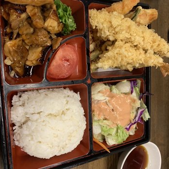 Kenko Ya - Chicken teriyaki and shrimp and vegetable tempura combo plate. - Japanese Near Me - Kaneohe, Hawaii Kenko Ya - Chicken teriyaki and shrimp and vegetable tempura combo plate. - Japanese Near Me - Kaneohe, Hawaii