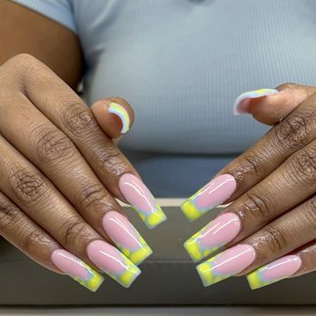 TikTok Nails - Her as soon as she's done even took the picture - Nail Salons Near Me - Carmichael, California