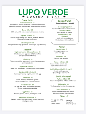 Menu photo 6 Lupo Verde Washington, DC, DC Menu photo 6 Lupo Verde Washington, DC, DC