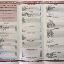 Black Swan Cafe - Menu feb 2020