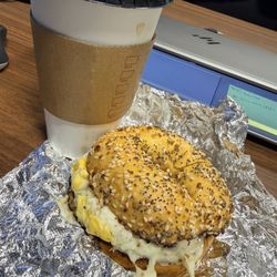 Cafe Such A Bagel - Large coffee w bagel