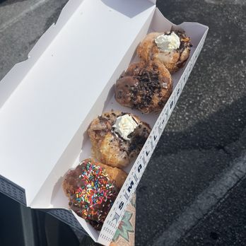 Parlor Doughnuts - Chocolate Carnival, Cookies and Cream, Chocolate Chocolate, and another C&C - Coffee & Tea Near Me - Panama City Beach, Florida
