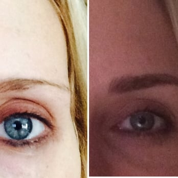 Damone Roberts Brows - Before and after ! with Veronika! thank you for giving me eyebrows for the first time in my life!! xoxoxo - Eyelash Service Near Me - Beverly Hills, California