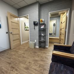 PIH Health Breast Health Center - Waiting area with changing rooms