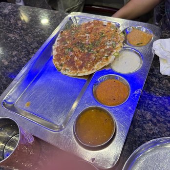Bhimas Vegetarian - Onion Chilly Uthapam - Indian Near Me - Artesia, California Bhimas Vegetarian - Onion Chilly Uthapam - Indian Near Me - Artesia, California
