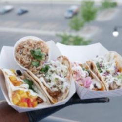 Carribean Cruiser - ~Caribbean Tacos ~ Island Shrimp Jerk chicken Pulled Pork
