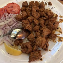 Fried calf liver
