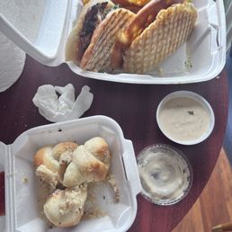 Look at the pics its left over to be in the trash. Yep almost the whole order