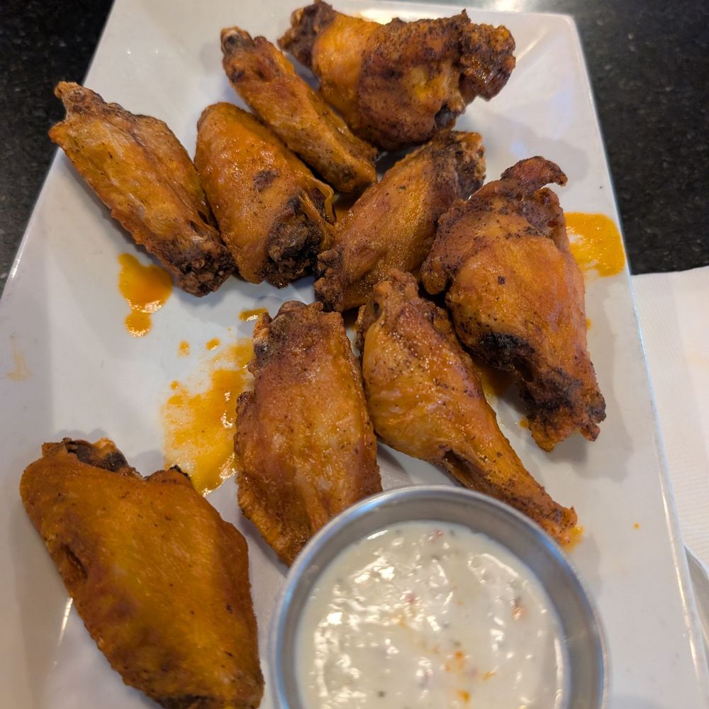 Well done buffalo wings.