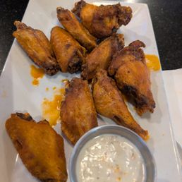 Well done buffalo wings.