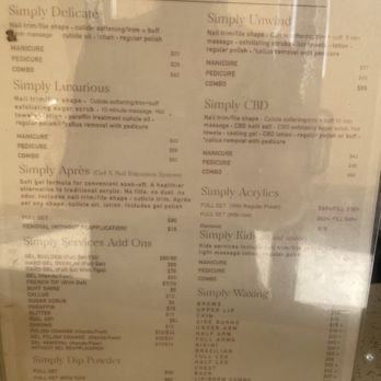 Simply Nail Bar - Brea - Menu of prices as of March 2026 - Nail Salons Near Me - Brea, California