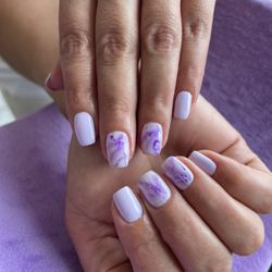 Polish Bar - Builder gel, purple marble