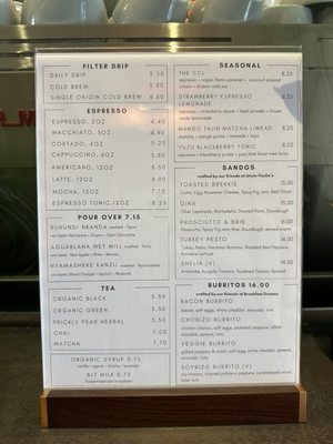Menu photo 4 Cartel Roasting Los Angeles, CA