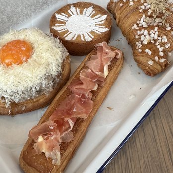 Kasama - Mushroom danish, ube and huckleberry basque cake, truffle croissant, ham and cheese danish. - Filipino Near Me - Chicago, Illinois Kasama - Mushroom danish, ube and huckleberry basque cake, truffle croissant, ham and cheese danish. - Filipino Near Me - Chicago, Illinois