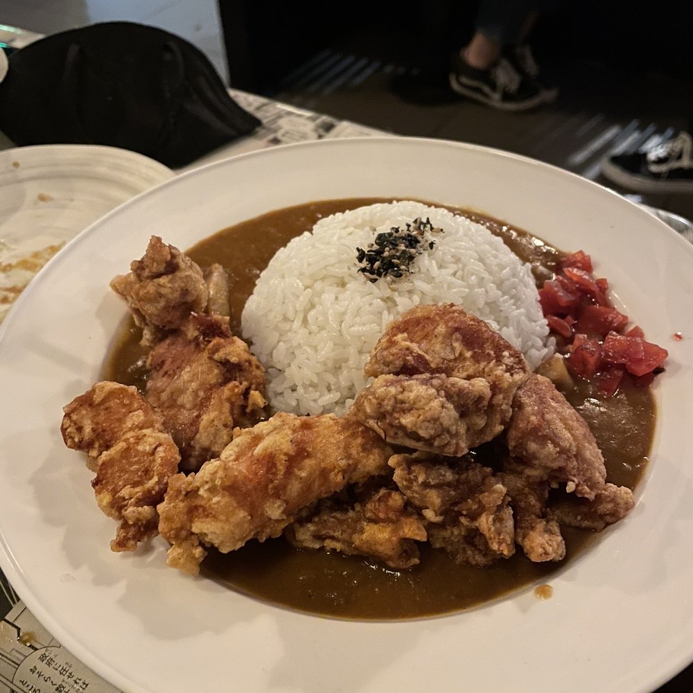 Moshi Ramen Bar - Golden Curry Rice (aka S&B Golden Curry) with fried chicken - Ramen Near Me - Tacoma, Washington