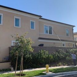 Orange County Window Cleaning Company - Watered pole reaching the 2nd floor from the ground.